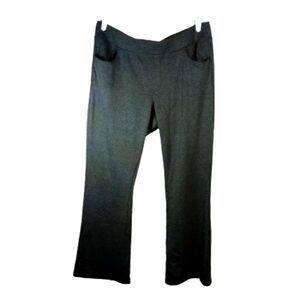 Lee Natural Fit 1889 Gray Black Pull On Dress Pants Sz 16 Med